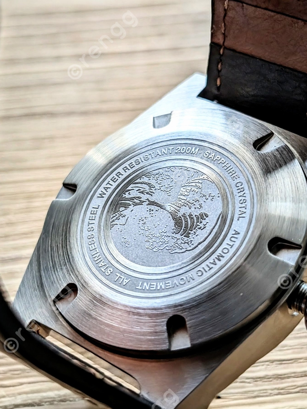 38mm DressWatch Seiko TMI VH31 "The Eye" Mod Watch Smooth Sweep Second Sapphire - Picture 6 of 12